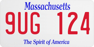MA license plate 9UG124
