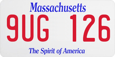 MA license plate 9UG126