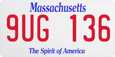 MA license plate 9UG136