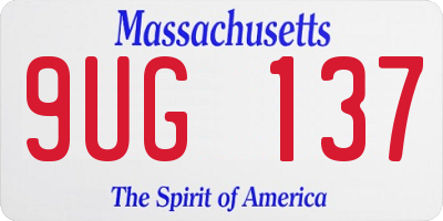 MA license plate 9UG137