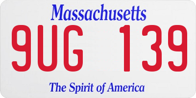 MA license plate 9UG139