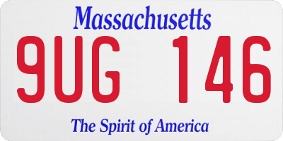 MA license plate 9UG146