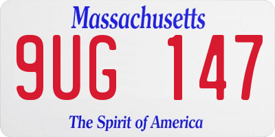 MA license plate 9UG147