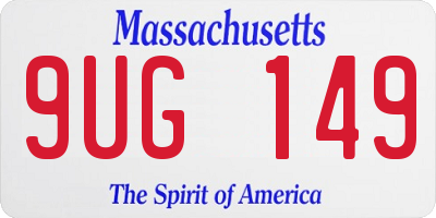 MA license plate 9UG149