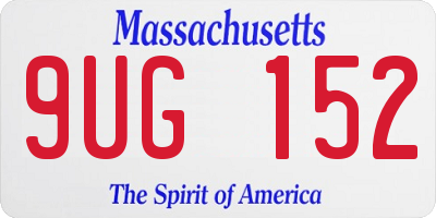 MA license plate 9UG152