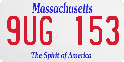 MA license plate 9UG153