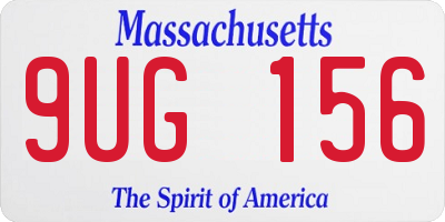 MA license plate 9UG156