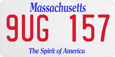 MA license plate 9UG157
