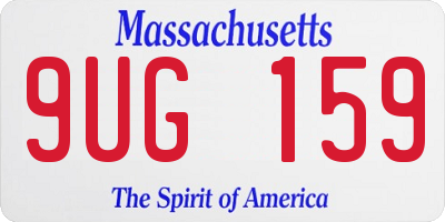 MA license plate 9UG159