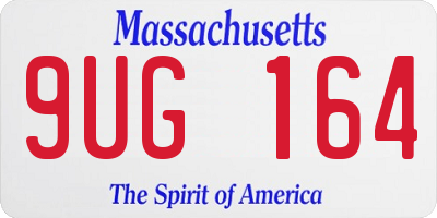 MA license plate 9UG164