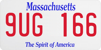 MA license plate 9UG166