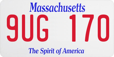 MA license plate 9UG170