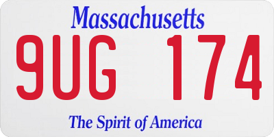 MA license plate 9UG174