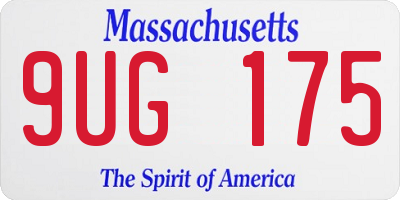 MA license plate 9UG175