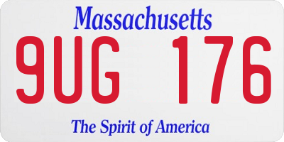 MA license plate 9UG176
