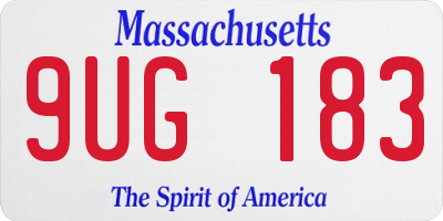 MA license plate 9UG183