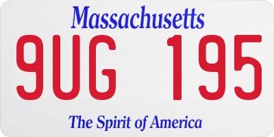 MA license plate 9UG195