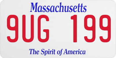 MA license plate 9UG199