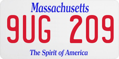 MA license plate 9UG209