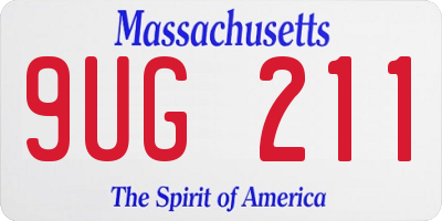 MA license plate 9UG211
