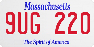 MA license plate 9UG220
