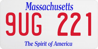 MA license plate 9UG221