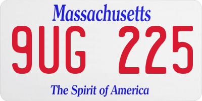 MA license plate 9UG225