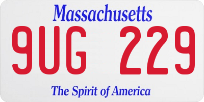 MA license plate 9UG229