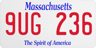 MA license plate 9UG236