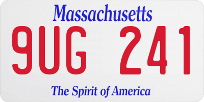 MA license plate 9UG241
