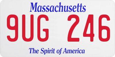 MA license plate 9UG246
