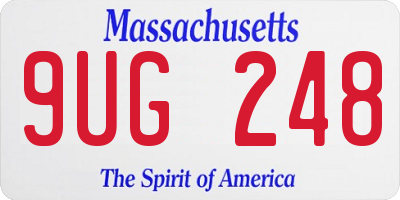 MA license plate 9UG248