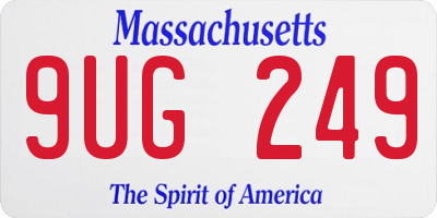 MA license plate 9UG249