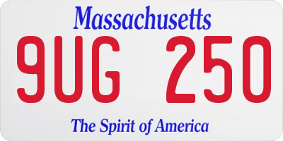 MA license plate 9UG250