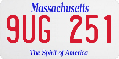 MA license plate 9UG251