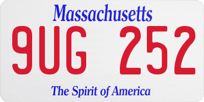 MA license plate 9UG252