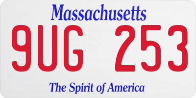 MA license plate 9UG253