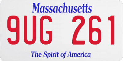 MA license plate 9UG261