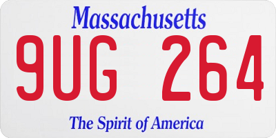 MA license plate 9UG264