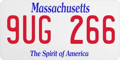 MA license plate 9UG266