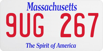 MA license plate 9UG267