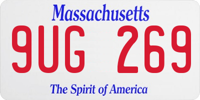 MA license plate 9UG269