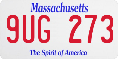 MA license plate 9UG273