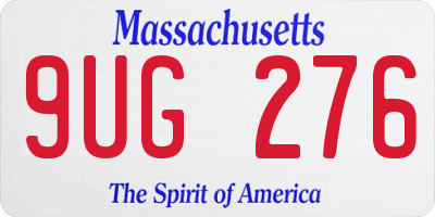 MA license plate 9UG276