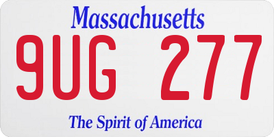 MA license plate 9UG277