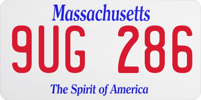 MA license plate 9UG286