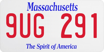 MA license plate 9UG291