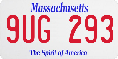 MA license plate 9UG293