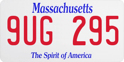 MA license plate 9UG295