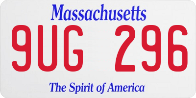 MA license plate 9UG296